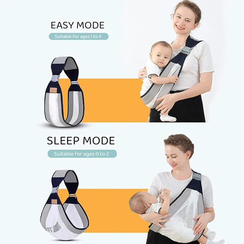 Easy Pain-Free Snap-On Baby Sling Carrier