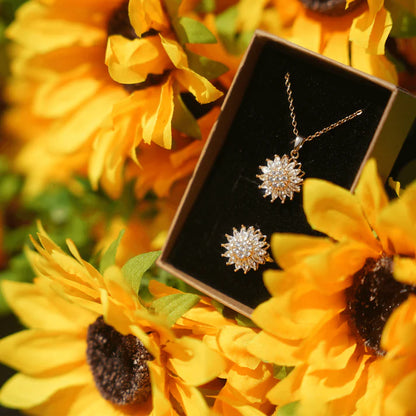 Sunflower Spinning Necklace and Ring