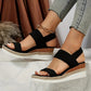 Elastic Band Wedge Sandals