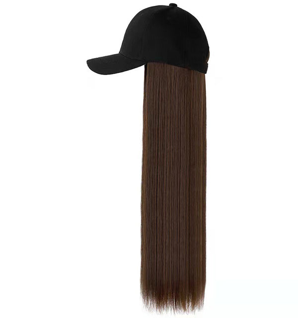 Fashionable Long Straight Hair Cap Wig [24 inches]