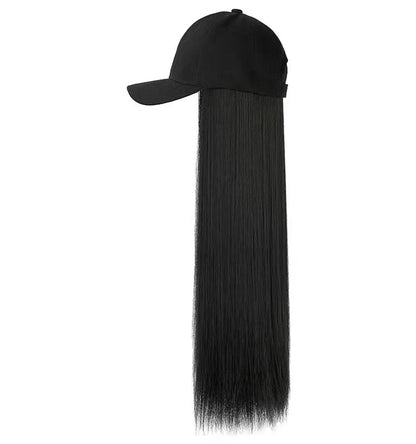 Fashionable Long Straight Hair Cap Wig [24 inches]